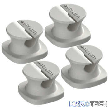 CO060 Mini Cable Organizer Clips  4 Piece Set for Cable Management  White